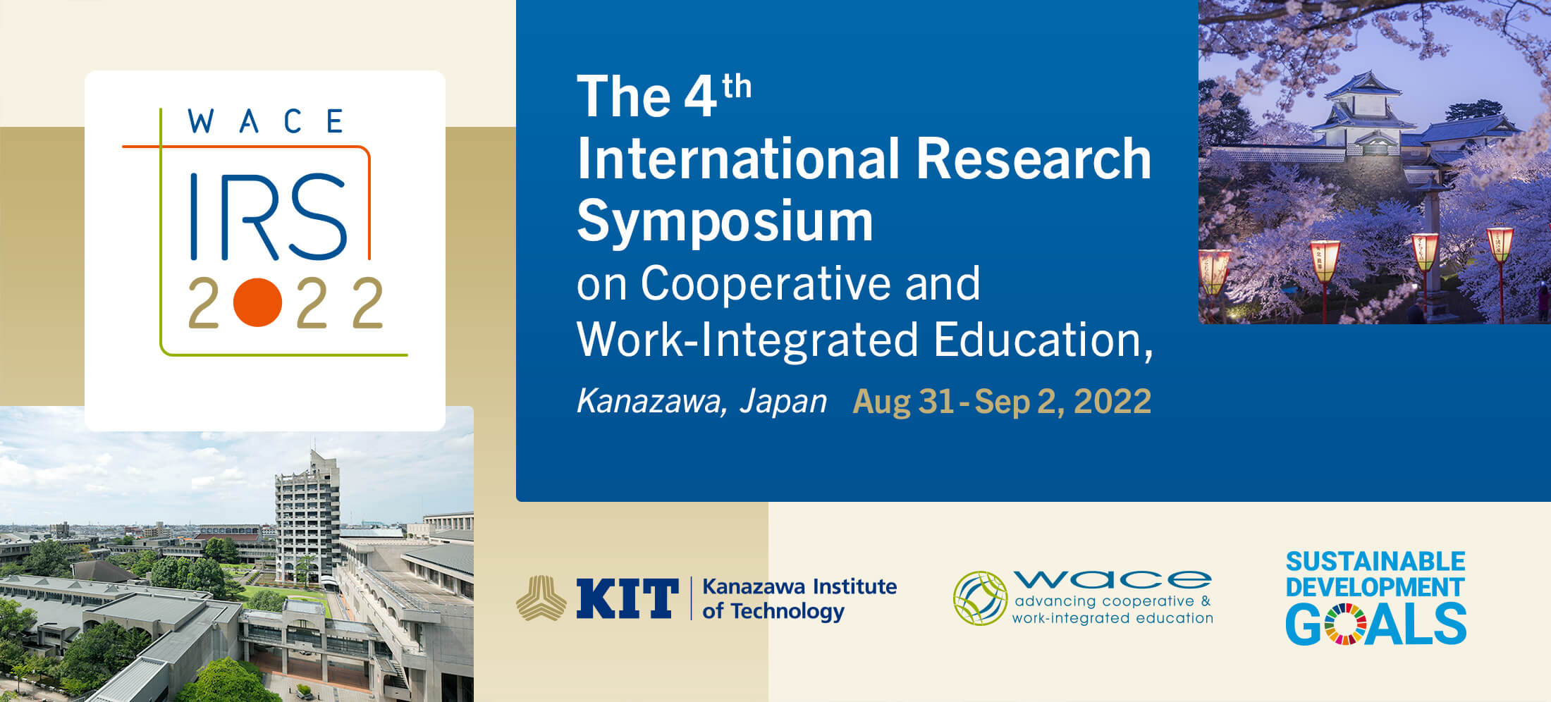 WACE IRS 2022. The 4th International Research Symposium on Cooperative and Work-Integrated Education,Kanazawa, Japan. Aug 31-Sep 2, 2022